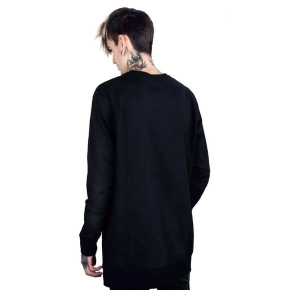 Killstar Archive ✦ Don’t Back Down Pullover ✦ Black Cotton Gothic Sweatshirt S - Picture 3 of 5